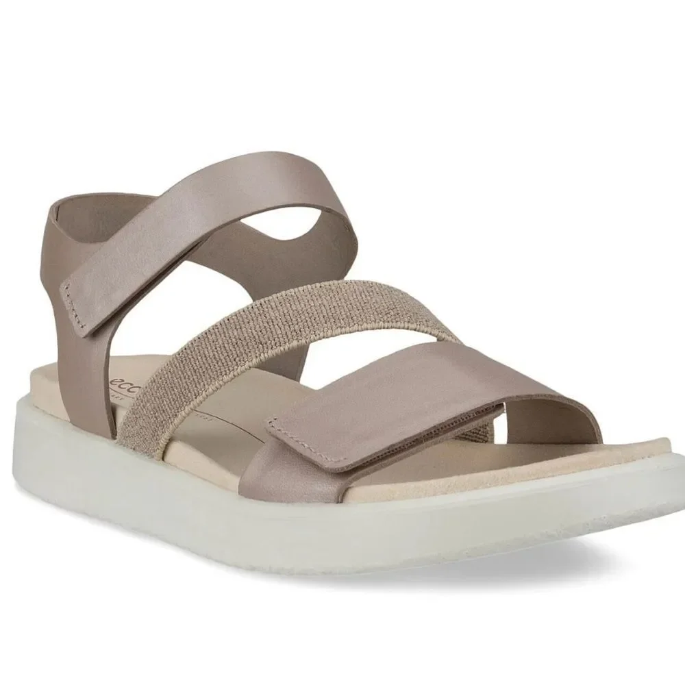ECCO FLOWT 2 BAND SANDAL GREY ROSE METALLIC - Picture 3 of 11